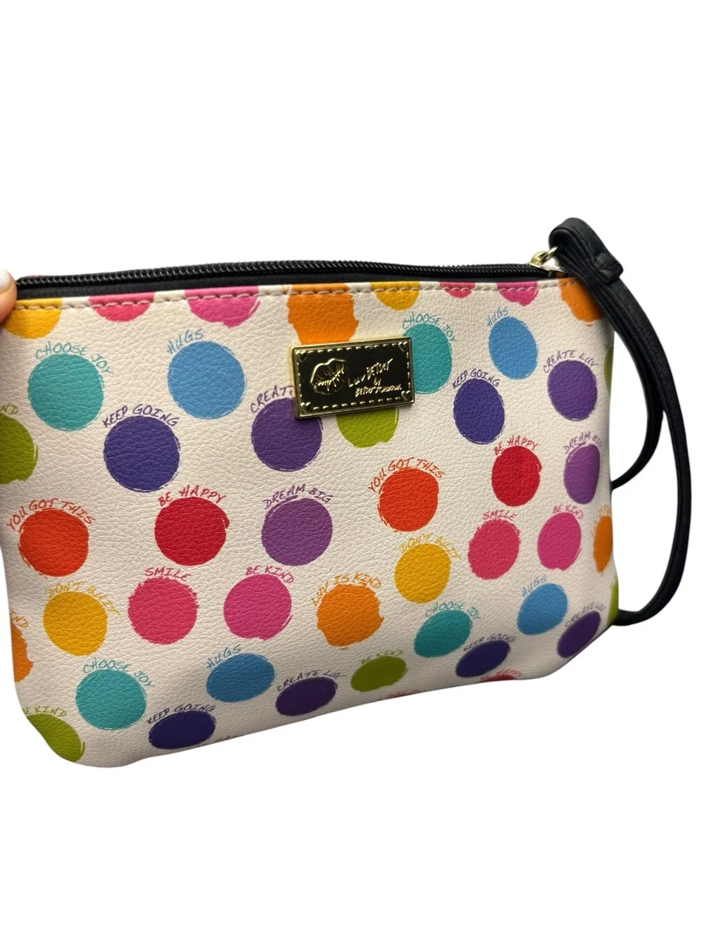 Luv Betsey Betsey Johnson Colorful Wristlet + Hello Kitty Crème Shop Bund